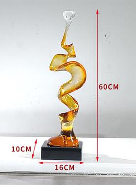 现代家居客厅入户壁柜格子透明树脂抽象摆件别墅雕塑软装饰艺术品