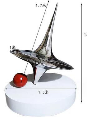 不锈钢圆球陀螺仪雕塑定制酒店大堂售楼部金属艺术工艺品摆件落地