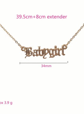 New Jewelry Gold Letter Necklace Name Pendants Lovely Gift