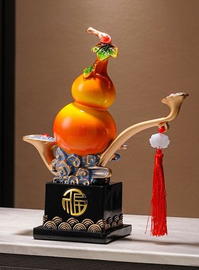 轻奢如意福葫芦摆件客厅玄关电视柜酒柜家居工艺品装饰乔迁新居礼