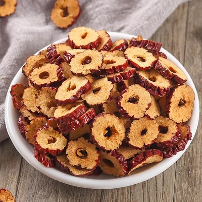 红枣片罐装250克新货农家枣圈泡茶烘干枣片即食无核脆酥冲泡即食