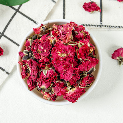 玫瑰花冠茶干玫瑰花蕾玫瑰散装花草茶叶泡茶花茶组合瓶装FG