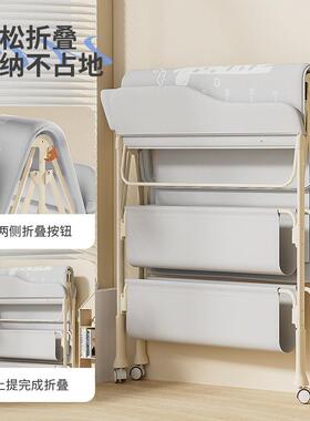 生布尿台护理台换尿布台新儿洗尿布台澡按摩抚触台可折儿童床婴叠