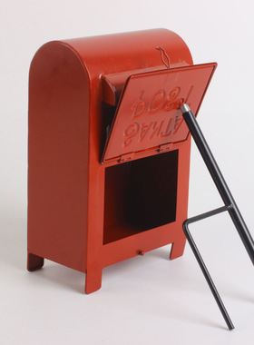 跨境铁信箱复古邮箱田园工艺铁皮信箱意见箱邮筒家居装饰站立邮箱