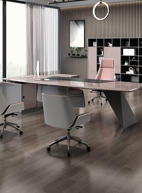 烤漆老板桌女总裁桌时尚经理桌主管桌现代简约办公家具大班台