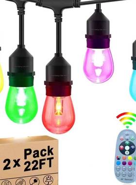 新款S14灯串E流星雨灯户外防水庭院花园装饰灯节日露营灯