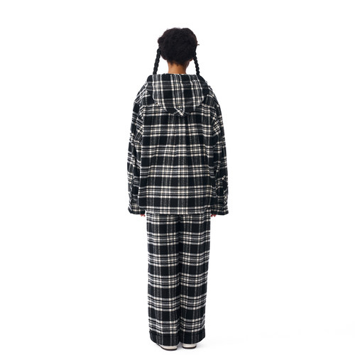 【李晟 汪苏泷同款】ANDREA MARTIN秋冬新款格子衬衫休闲裤套装 - 图1