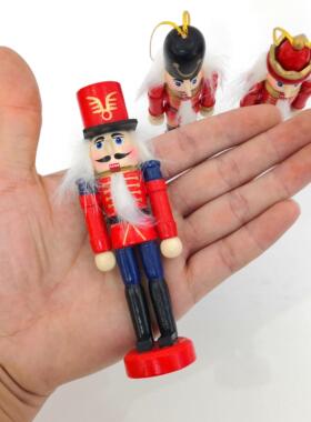 12CM胡桃夹子 士兵 木偶人 生日礼物圣诞手工艺挂件 装饰摆件礼品