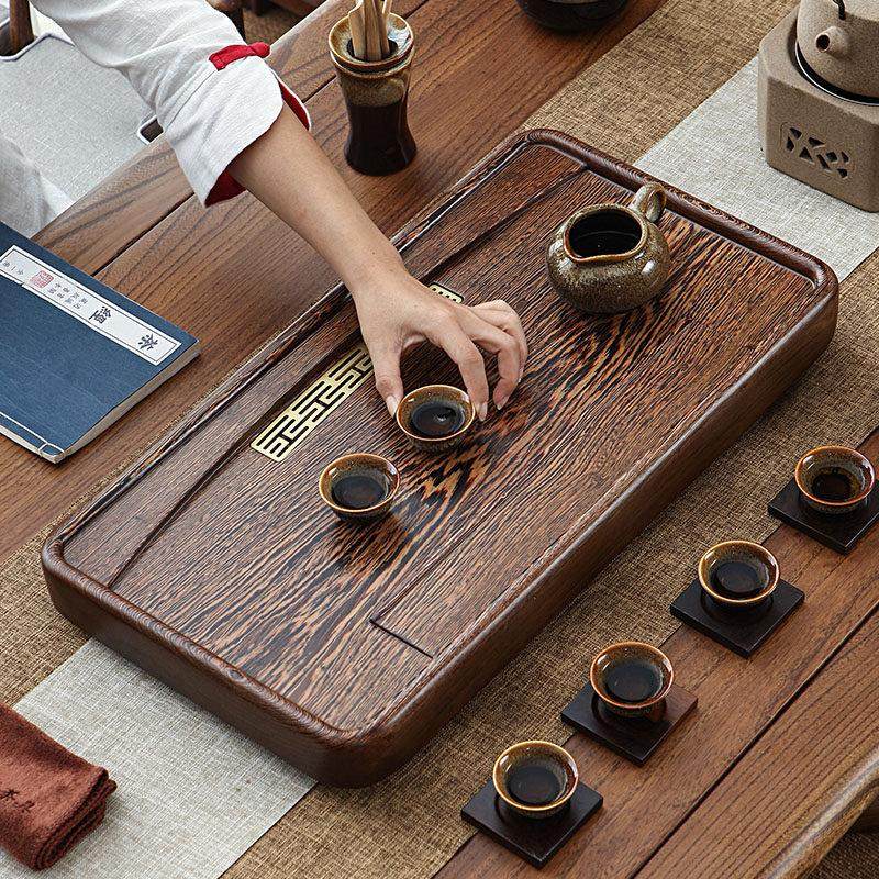 鸡翅木茶盘整块实木新中式功夫茶具套装家用茶海轻奢现代客厅茶台,淘宝优惠券,粉丝福利购,淘宝优惠卷