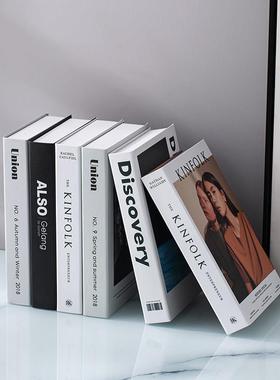 简约现代假书摆件北欧轻奢装饰书仿真书办公室书柜模型道具装饰品