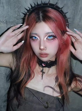 ARB手工蕾丝纯欲哥特风choker项圈小众辣妹十字架魅魔甜酷颈环