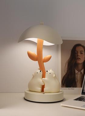 汉可爱高档抱抱熊台灯摆件美客厅卧室书房装贝25081107饰喜乔迁之