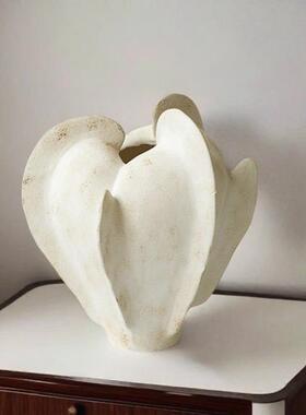 做旧质感杨桃形花瓶水培艺术插花器侘寂风家居民宿样板间装饰摆饰