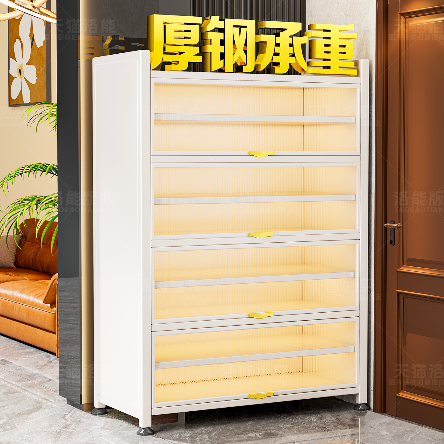 鞋柜家用门口2025新款爆款高档收纳柜一体靠墙门外走廊用玄关柜子,淘宝优惠券,粉丝福利购,淘宝优惠卷