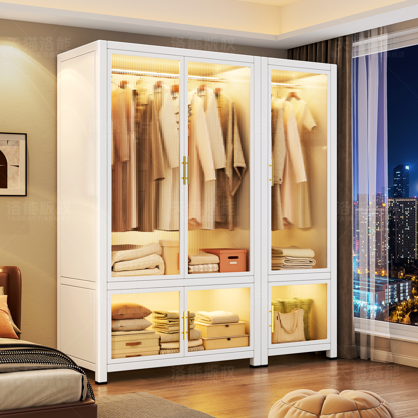 金属衣柜家用卧室出租房用简易组装2025新爆款货架儿童衣橱收纳柜,淘宝优惠券,粉丝福利购,淘宝优惠卷