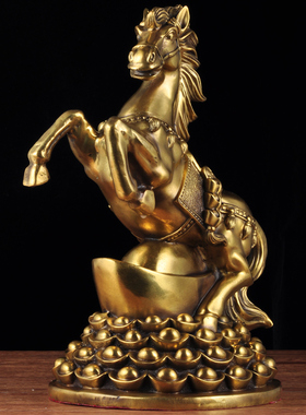 纯铜马到成功马摆件工艺品招财大号办公室客厅电视柜装饰开业礼品