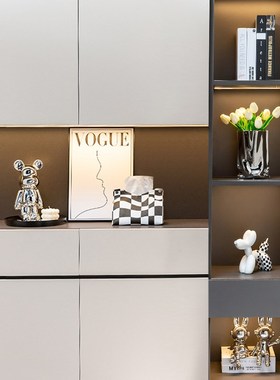 入户玄关钥匙收纳轻奢ins摆件门口鞋柜家居客厅酒柜电视柜装饰品