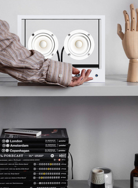 样板间书房书架柜创意摆设书桌小摆件装饰音箱床头柜轻奢极简摆件