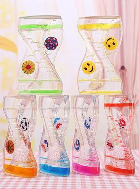 旋转风车双轮减压油滴创意家居液体沙漏装饰摆饰桌面礼品