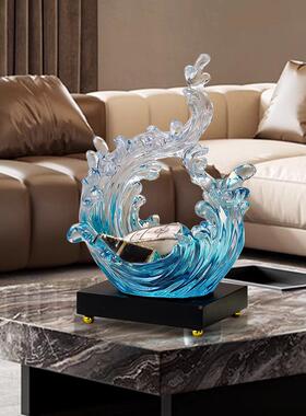 风生水起酒柜装OZR饰品摆件家现居饰品代厅电视柜办公室客财工艺