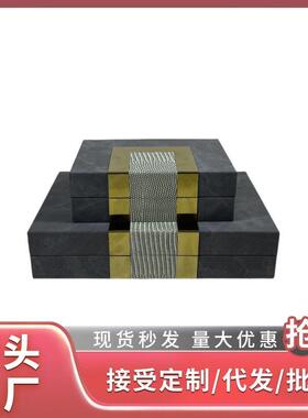 新中式轻奢设计师软装饰品样板房收纳盒售楼处创意卧室首饰盒摆件