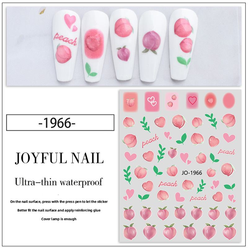 Nail Stickers 3D Adhesive Sliders Lemony Grapefruit - 图3