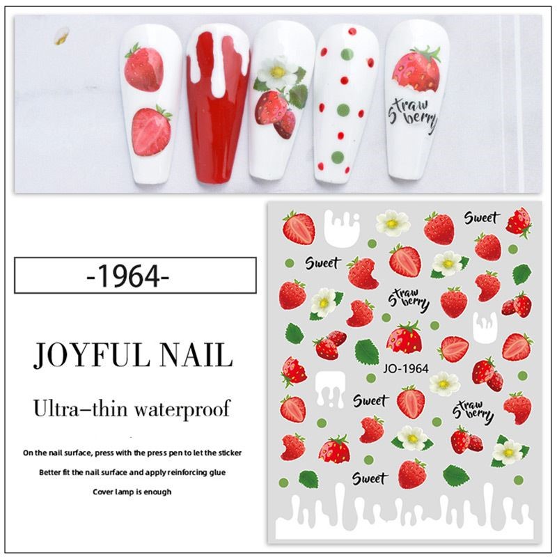 Nail Stickers 3D Adhesive Sliders Lemony Grapefruit - 图2