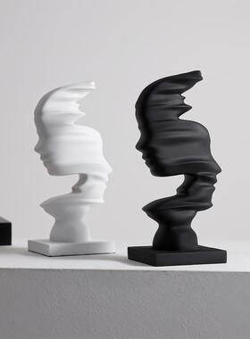 现代创意抽象人形艺术摆件家居入户玄关酒柜电视柜办公室软装饰品