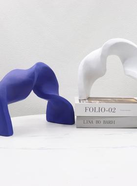 现代简约树脂飘带书房售楼部样板房卧室客厅家居玄关软装饰品摆件