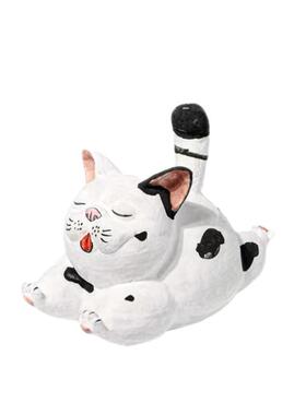 现代创意卡通手绘背带猫树脂花点茶室书房桌面家居装饰品