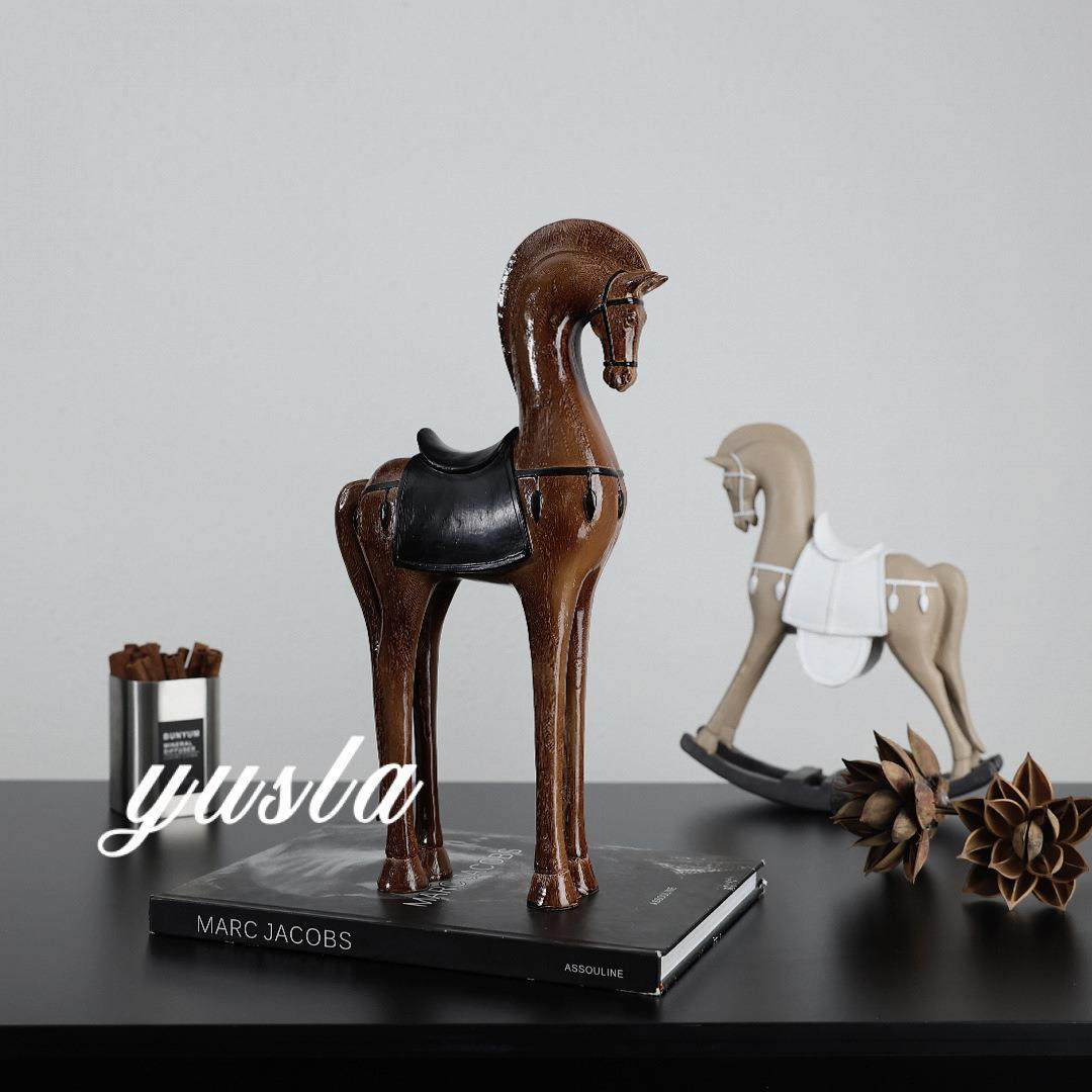 爆款中式马客厅电视柜书房办公室售楼处儿童房法式摆件装饰品,淘宝优惠券,粉丝福利购,淘宝优惠卷