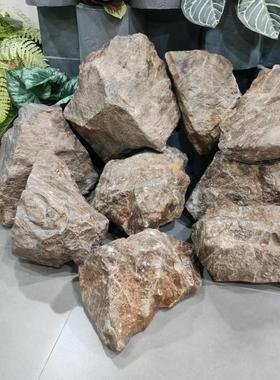 景观石头棕色假山石PU泡沫石头酒店园林工程黑山石仿真松脂岩石