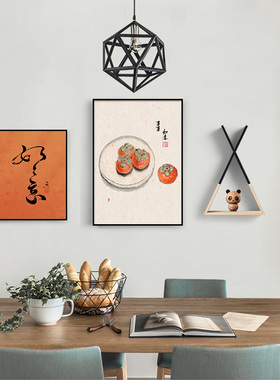 好货新中式禅意餐厅装饰画厨房饭厅饭店挂画民俗餐馆壁画暖居组合