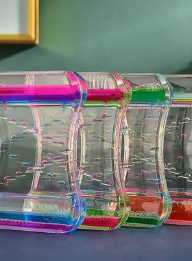 极速抖音同款创意减压滑梯沙漏情侣减压爱心油漏治愈美腰油滴节日