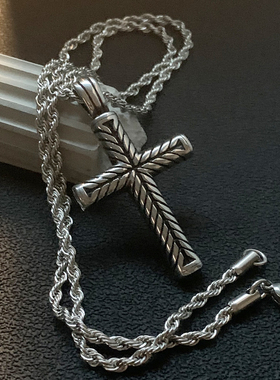 牧光十字-古法钛钢单独吊坠男款