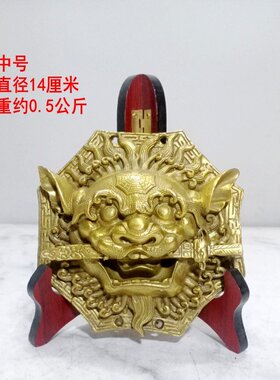 好货Copper beast head lion bite sword pendant copper lion ca