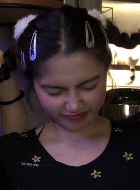好货黑色水滴夹 女网红边夹侧边发夹后脑勺 滴油BB夹刘海夹头顶发