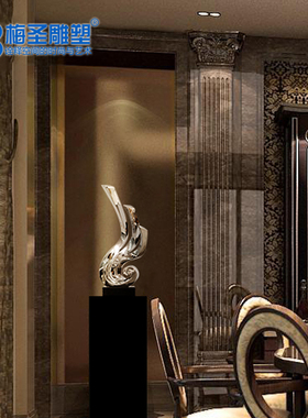 办公室酒店过道雕塑艺术品抽象玄关摆件创意家居装饰品招财艺术品