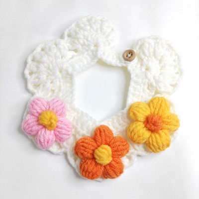 猫咪项圈diy英短亲和针织猫咪项圈手工编织手工编织毛线宠物项圈 - 图3