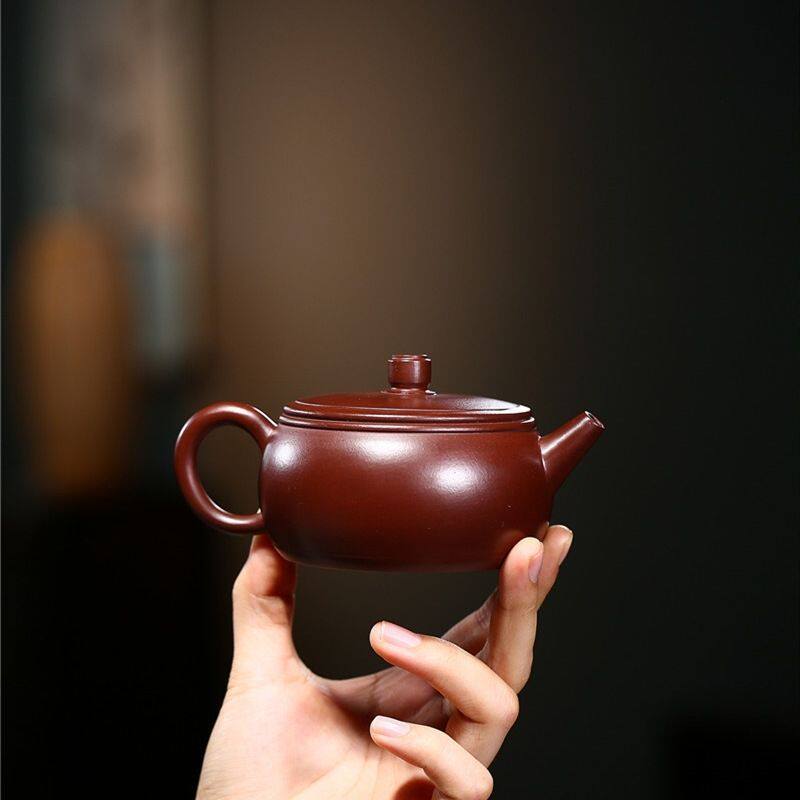 Yixing authentic purple sand pot original ore purple bamboo mud well rail pot household high-end teapot tea set teapot