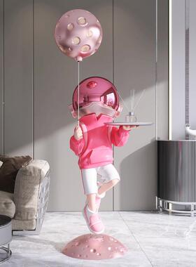 大号太空人宇航员大型托盘落地摆件客厅通用玄关电视柜家居装饰品