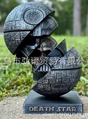 星球大战骷髅雕像达斯维德克隆人万圣节摆件极客家居装饰