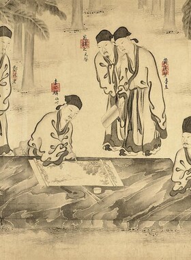 好货北宋 李公麟(传) 西园雅集图 国画 古代人物画 山水花鸟 艺术