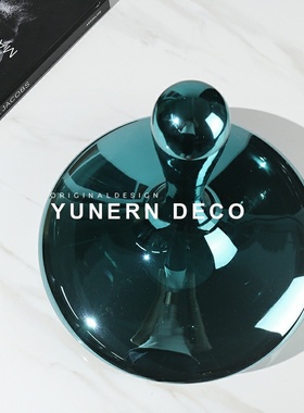 简约现代轻奢电镀保龄球创意软装饰品样板房间售楼处玄关柜摆件