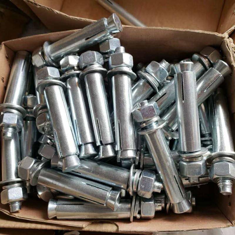 铁膨胀螺丝纯XBT国标外膨胀螺栓长胀胀丝加内爆拉爆M6M栓8M10M1-2 - 图0