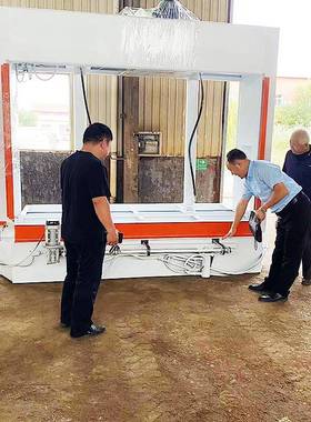 外墙防火保温冷压机纤维水泥板液压冷压机双工位玻镁板压板机