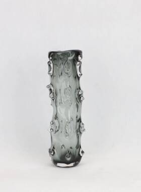 现代简约轻奢玻璃海参花器花瓶摆件样板房售楼处茶几台面软装饰品