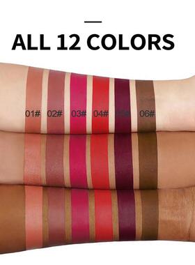 12 Colors Matte Velvet Liquid Lipstick Fashion Easy To Color