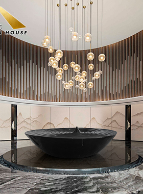 极速酒店大堂落地摆件售楼处商业楼梯口玄关大型玻璃钢雕塑装饰工