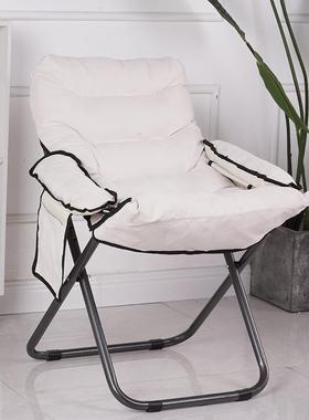 简约宿舍懒人沙发折叠椅躺椅靠背便携午睡床折叠床办公室沙发椅